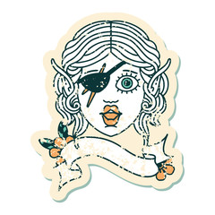 elf rogue character face illustration