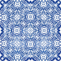 Ornamental azulejo portugal tiles decor.