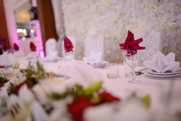 Beautifully decorated table for a special occasion