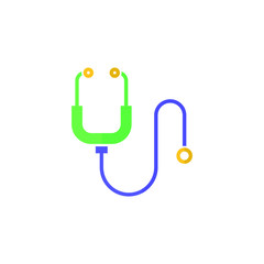 stethoscope icon vector flat design isolated on white background