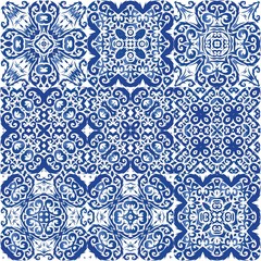 Ornamental azulejo portugal tiles decor.
