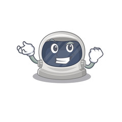 Obraz premium A dazzling astronaut helmet mascot design concept with happy face