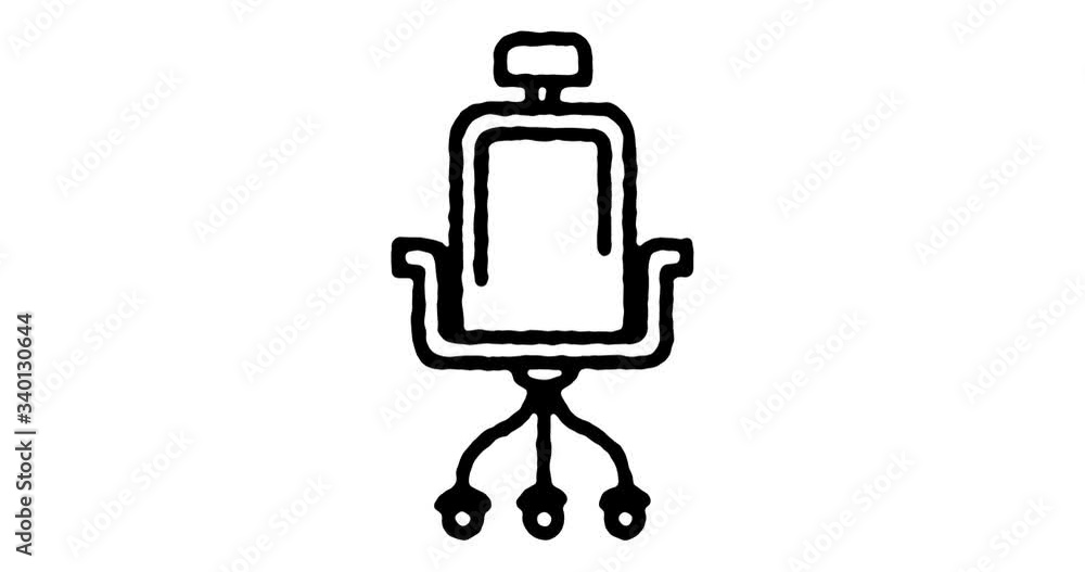 Aufkleber hand drawn doodle icon animation for gaming house to use as video design element. minimalistic symbo