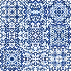 Portuguese ornamental azulejo ceramic.
