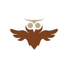 custom cute owl logo design vector illustration symbol of knowledge concept