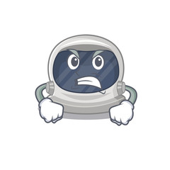 Mascot design concept of astronaut helmet with angry face
