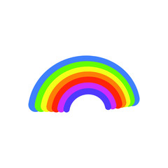 abstract rainbow isolated on white background, vector illustration.