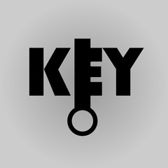 typography logo vektor abstract key