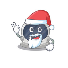Astronaut helmet Santa cartoon character with cute ok finger