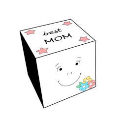 best mom cartoon design for mothers day. 3d illustration