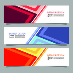 Vector abstract geometric design banner web template. Modern design. Vector illustration