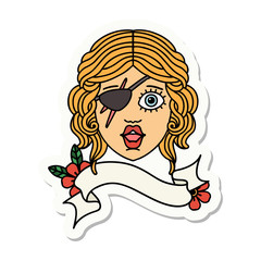 human rogue character face sticker