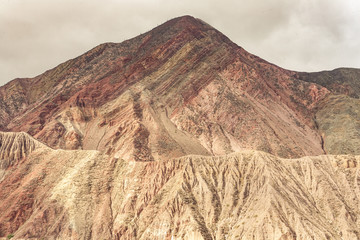 colorful mountains and town purmamarca northern argentina 