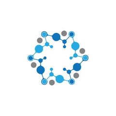 Molecule logo template vector icon