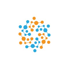 Molecule logo template vector icon