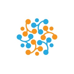 Molecule logo template vector icon