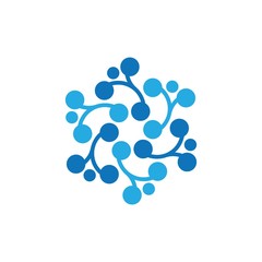 Molecule logo template vector icon