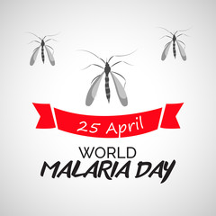 Vector illustration of a Background for  World Malaria Day.