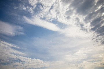 Beautiful blue sky with clouds