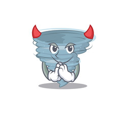 tornado dressed as devil cartoon character design style