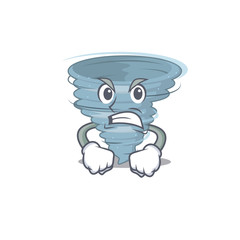 Mascot design concept of tornado with angry face