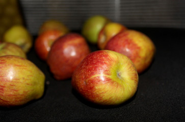 group of Colorful fresh apples