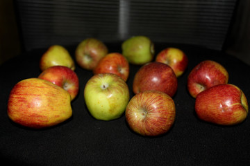 group of Colorful fresh apples