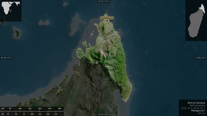 Antsiranana, Madagascar - composition. Satellite © Yarr65