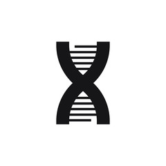 dna vector glyph design isolated on white background