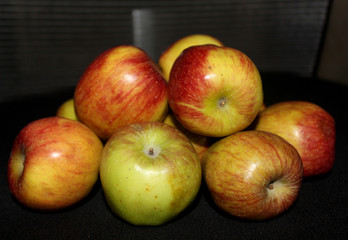 group of Colorful fresh apples