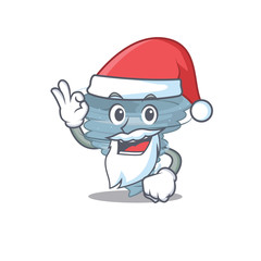 Tornado Santa cartoon character with cute ok finger