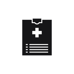 medical report vector glyph designisolated on white background