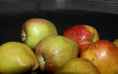 group of Colorful fresh apples