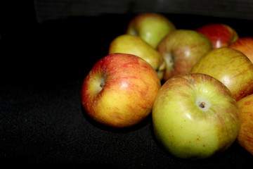group of Colorful fresh apples