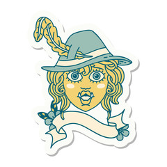 orc bard character  sticker