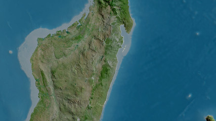 Toamasina, Madagascar - outlined. Satellite © Yarr65