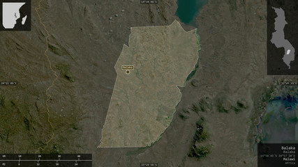Balaka, Malawi - composition. Satellite