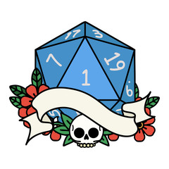 natural one d20 dice roll illustration