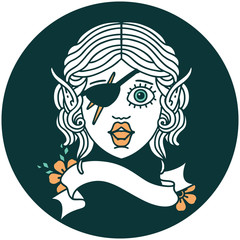 elf rogue character face icon