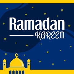 Obraz na płótnie Canvas Creative Ramadan Kareem greeting card. Islamic holiday background.
