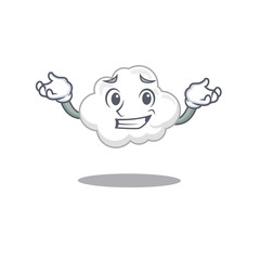 Obraz premium A picture of grinning white cloud cartoon design concept