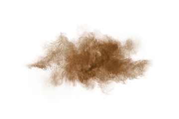 Coffee explosion isolated on white background