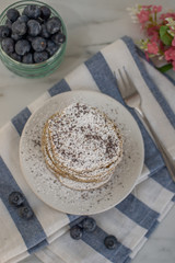 Homemade pancakes with poppy seeds