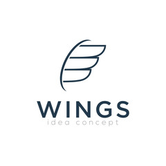Creative Wings Concept Logo Design Template