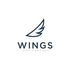 Creative Wings Concept Logo Design Template