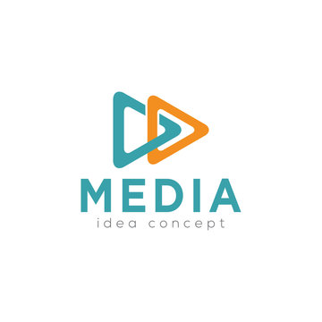 Creative Media Concept Logo Design Template