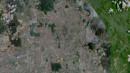 Fototapeta premium Kuala Lumpur, Malaysia - outlined. Satellite