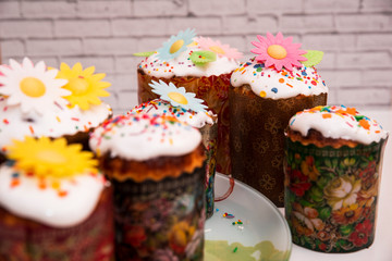 festive bread decorated with flowers on a table