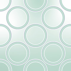 A geometric pattern consisting of white circles on a light green background.