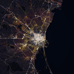 Map Valencia city. Spain - 340150860